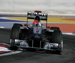 yapboz Michael Schumacher - Mercedes - 2010 Bahreyn
